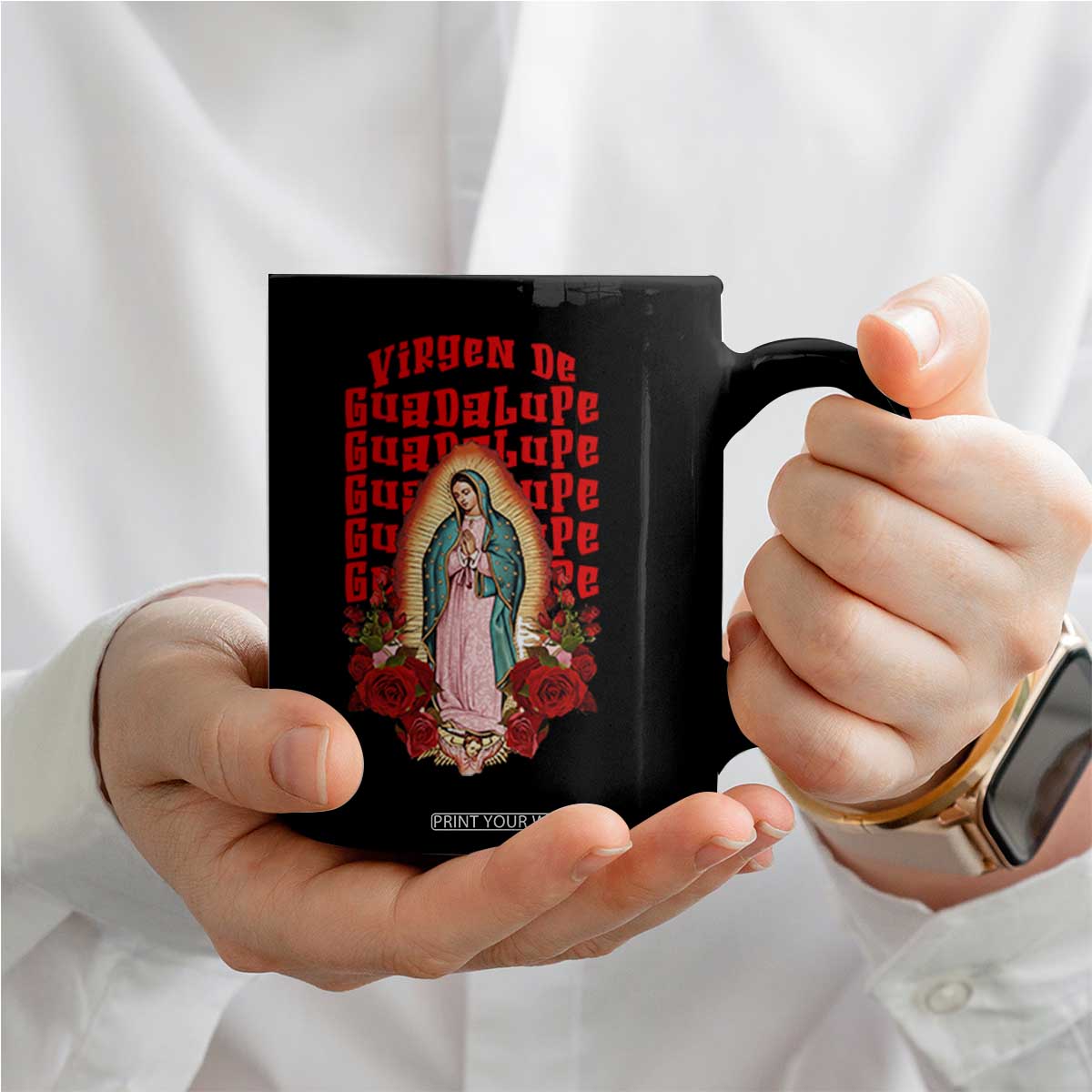 Our Lady of Guadalupe Coffee Mug Saint Virgin Mary Mexican TS14 Print Your Wear