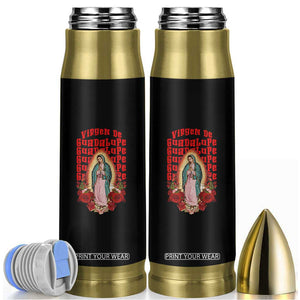 Our Lady of Guadalupe Bullet Tumbler Saint Virgin Mary Mexican TS14 Black Print Your Wear