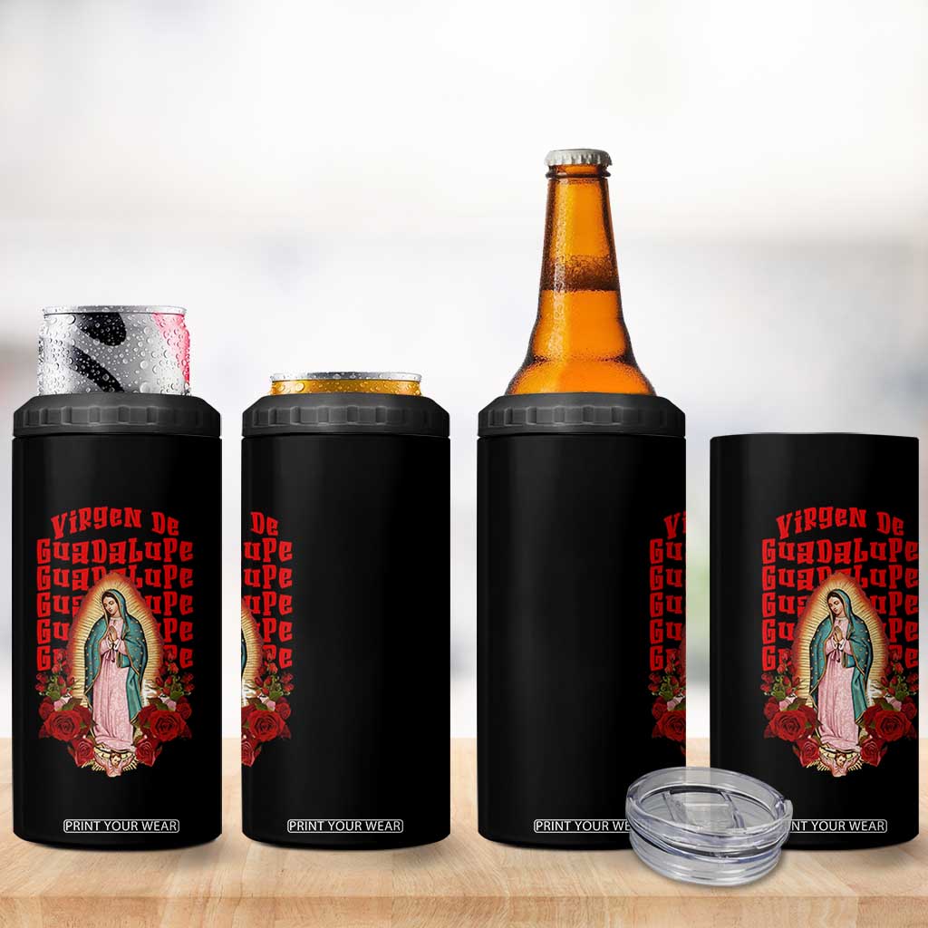 Our Lady of Guadalupe 4 in 1 Can Cooler Tumbler Saint Virgin Mary Mexican TS14 Print Your Wear