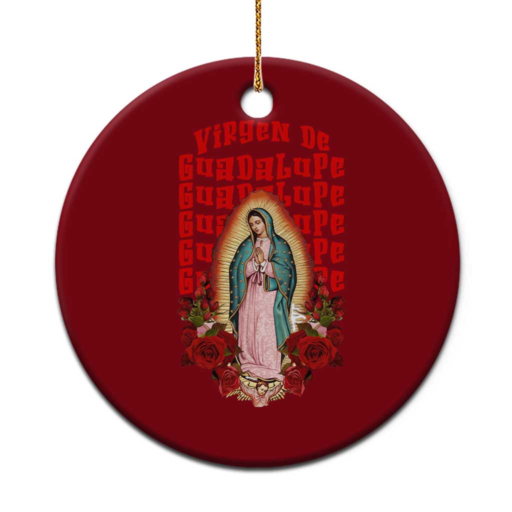 Our Lady of Guadalupe Ceramic Ornament Saint Virgin Mary Mexican TS14 1pc Red Print Your Wear