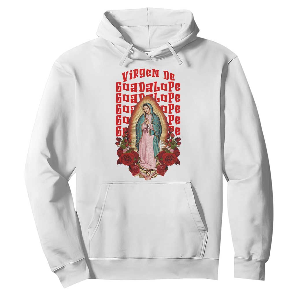 Our Lady of Guadalupe Hoodie Saint Virgin Mary Mexican TS14 White Print Your Wear