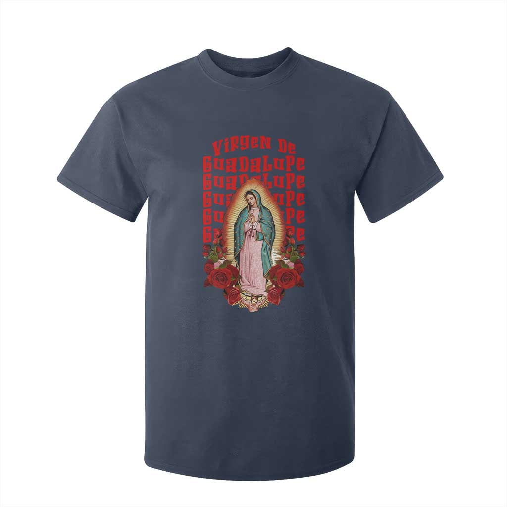 Our Lady of Guadalupe T Shirt For Kid Saint Virgin Mary Mexican TS14 Navy Print Your Wear