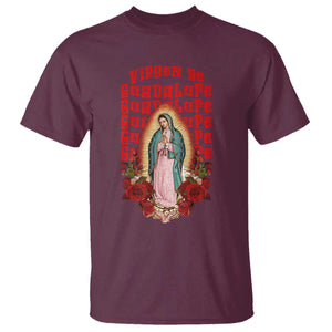 Our Lady of Guadalupe T Shirt Saint Virgin Mary Mexican TS14 Maroon Print Your Wear