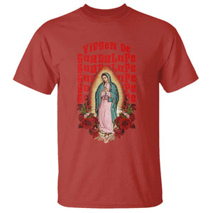Our Lady of Guadalupe T Shirt Saint Virgin Mary Mexican TS14 Red Print Your Wear