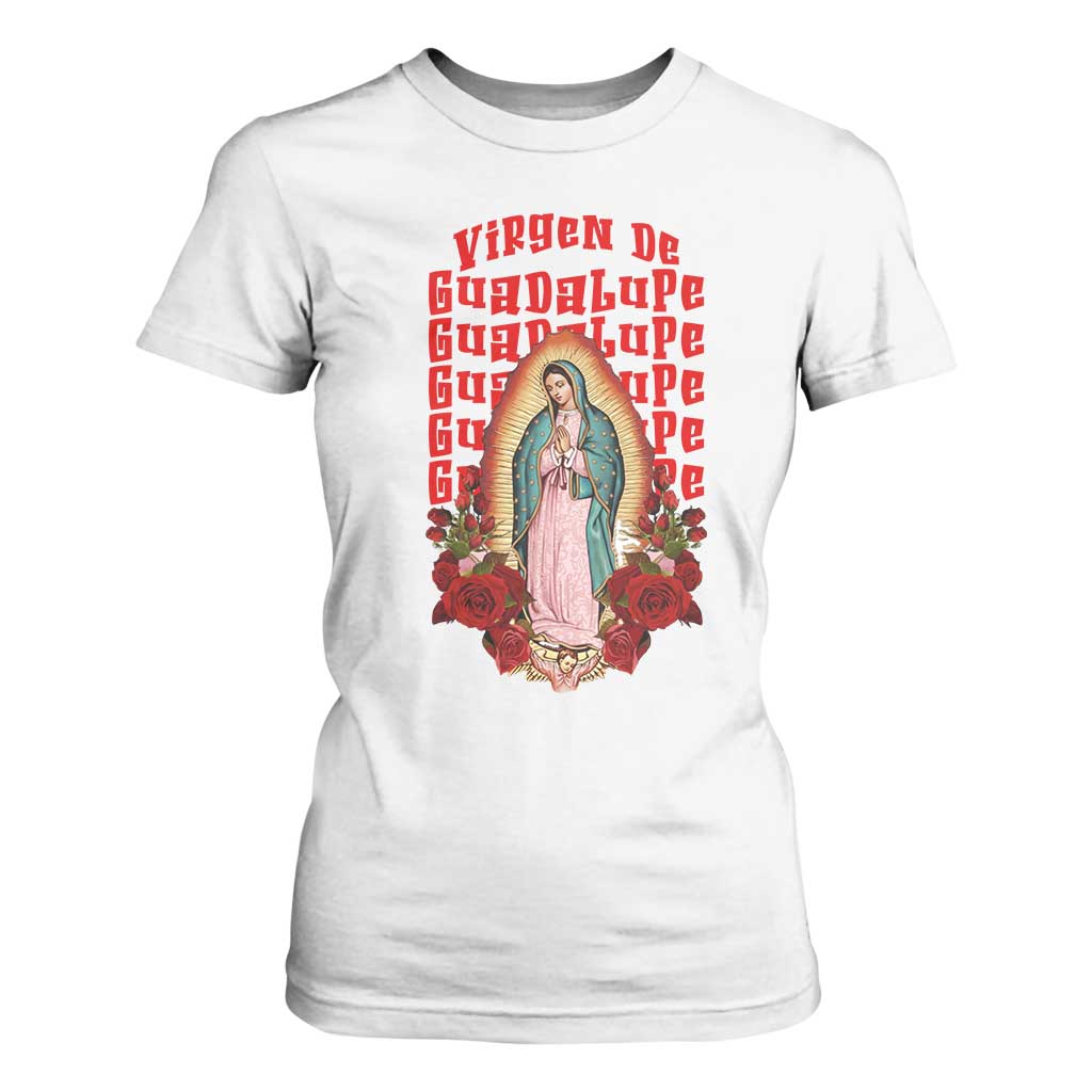 Our Lady of Guadalupe T Shirt For Women Saint Virgin Mary Mexican TS14 White Print Your Wear