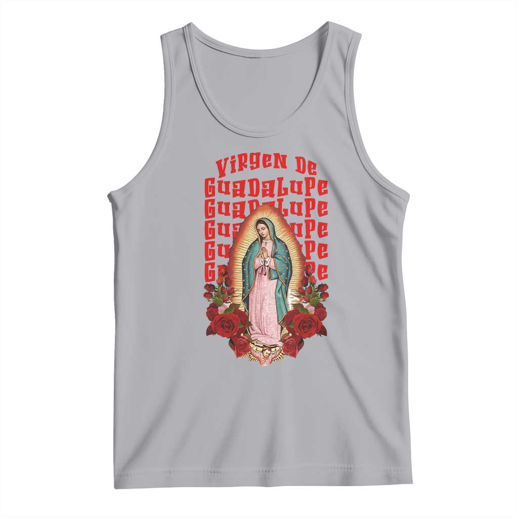 Our Lady of Guadalupe Tank Top Saint Virgin Mary Mexican TS14 Athletic Heather Print Your Wear