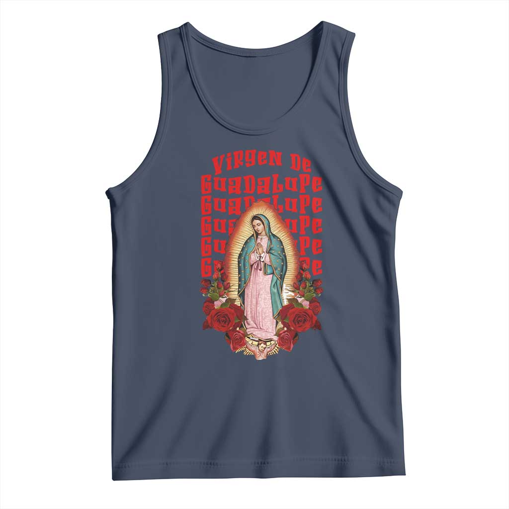 Our Lady of Guadalupe Tank Top Saint Virgin Mary Mexican TS14 Navy Print Your Wear