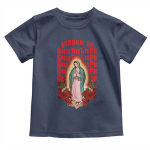 Our Lady of Guadalupe Toddler T Shirt Saint Virgin Mary Mexican TS14 Navy Print Your Wear