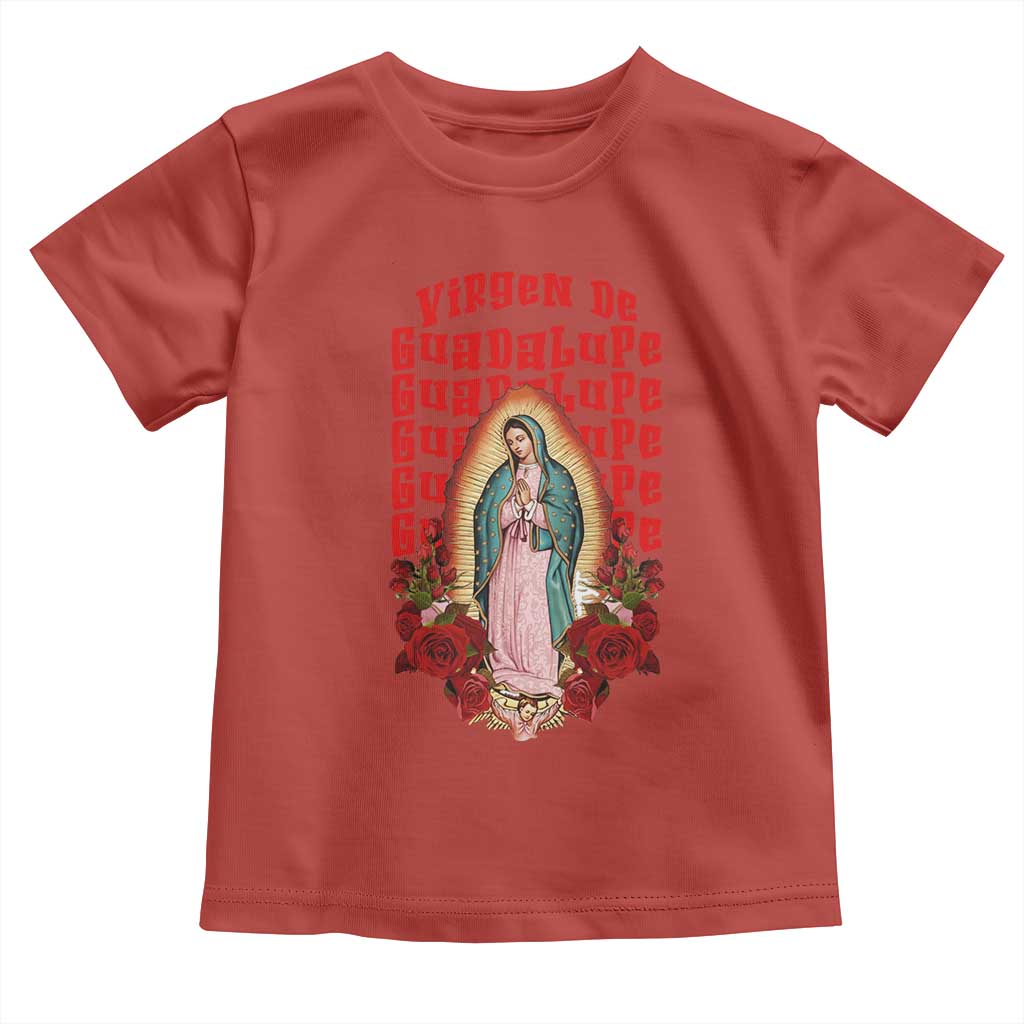 Our Lady of Guadalupe Toddler T Shirt Saint Virgin Mary Mexican TS14 Red Print Your Wear
