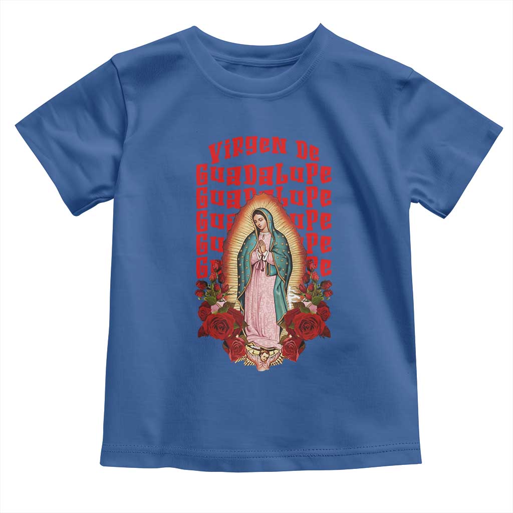 Our Lady of Guadalupe Toddler T Shirt Saint Virgin Mary Mexican TS14 Royal Blue Print Your Wear