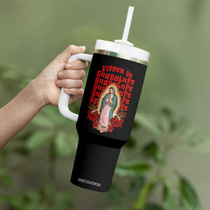 Our Lady of Guadalupe Tumbler With Handle Saint Virgin Mary Mexican TS14 Print Your Wear