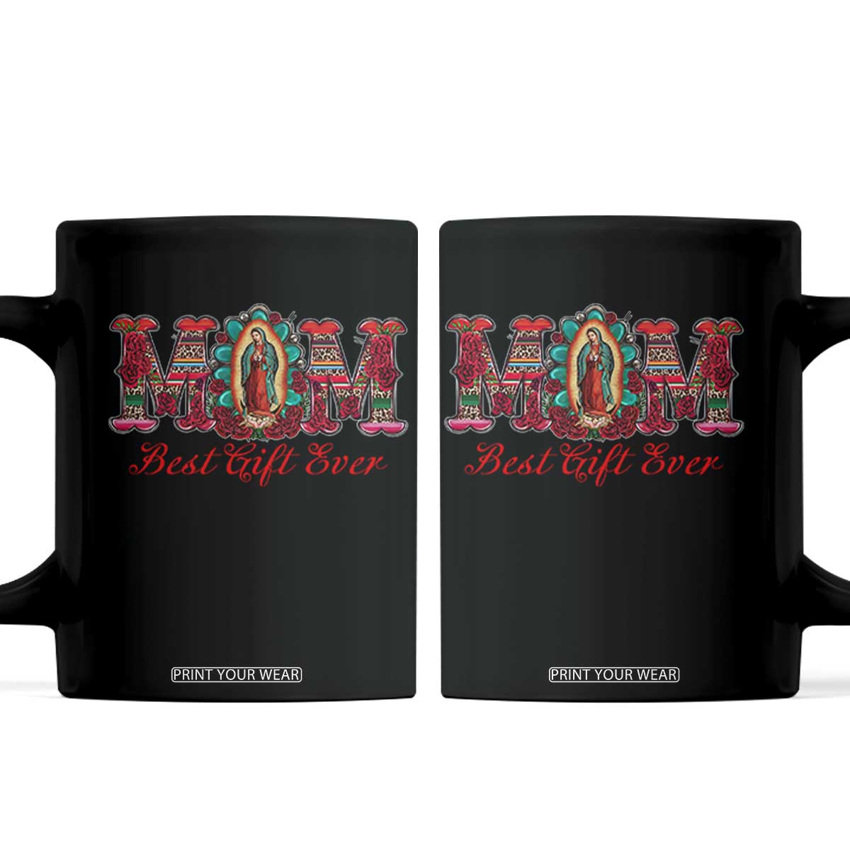 Our Lady of Guadalupe Coffee Mug Virgin Mary Christian TS14 Black Print Your Wear