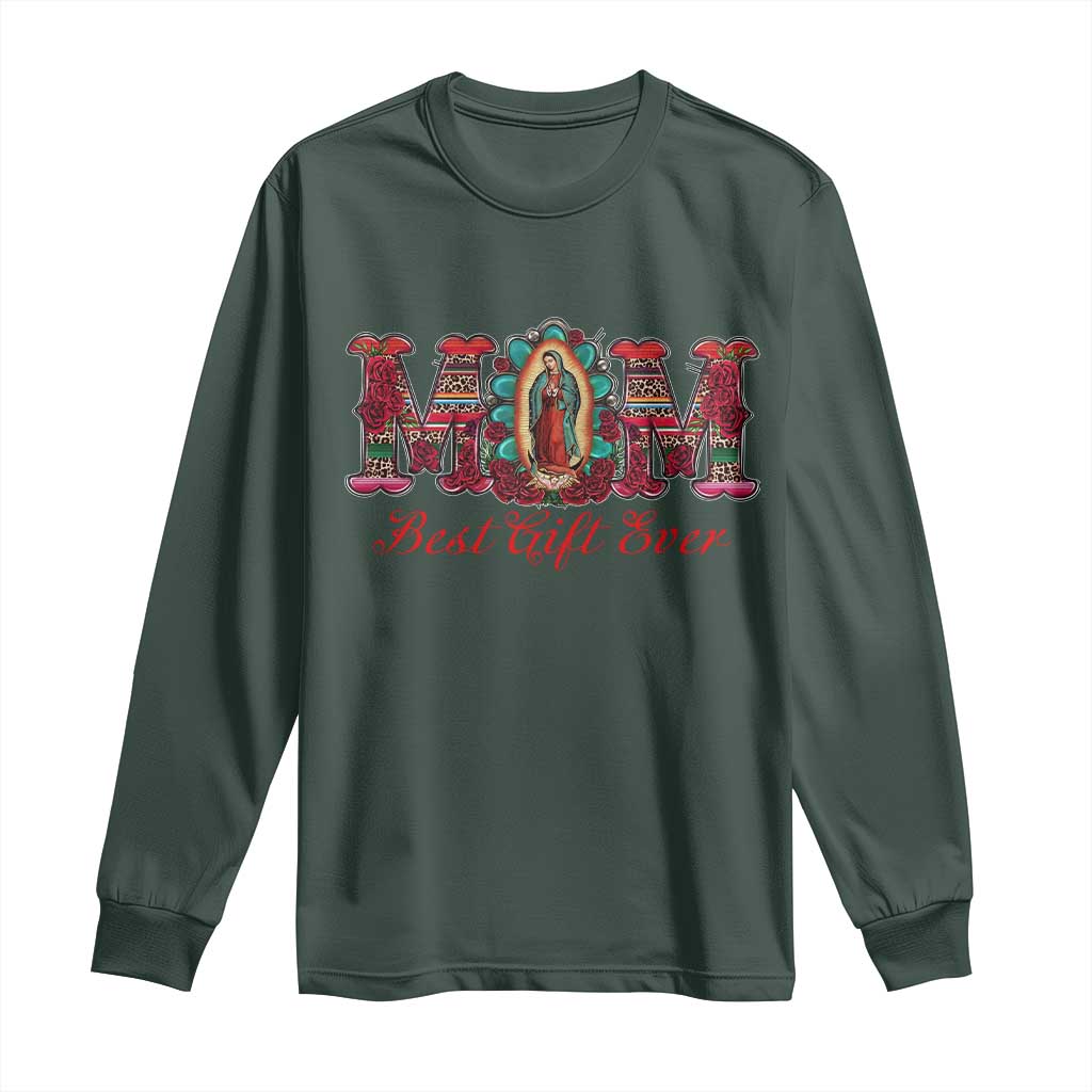 Our Lady of Guadalupe Long Sleeve Shirt Virgin Mary Christian TS14 Dark Forest Green Print Your Wear
