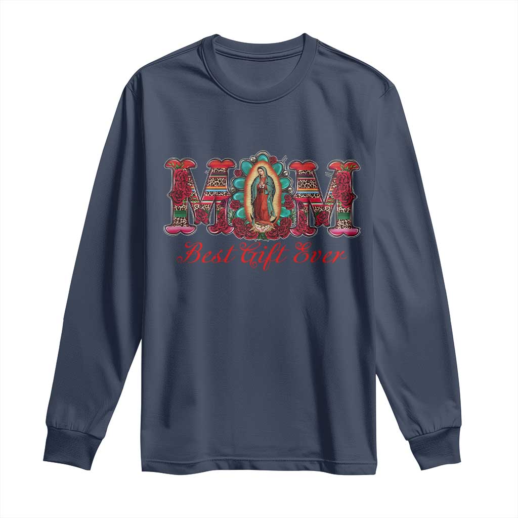 Our Lady of Guadalupe Long Sleeve Shirt Virgin Mary Christian TS14 Navy Print Your Wear