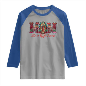 Our Lady of Guadalupe Raglan Shirt Virgin Mary Christian TS14 Sport Gray Royal Print Your Wear