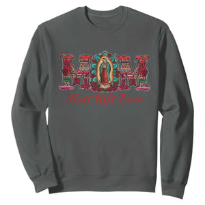 Our Lady of Guadalupe Sweatshirt Virgin Mary Christian TS14 Dark Heather Print Your Wear