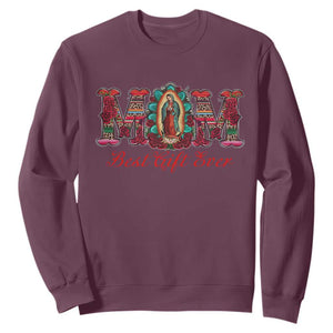 Our Lady of Guadalupe Sweatshirt Virgin Mary Christian TS14 Maroon Print Your Wear