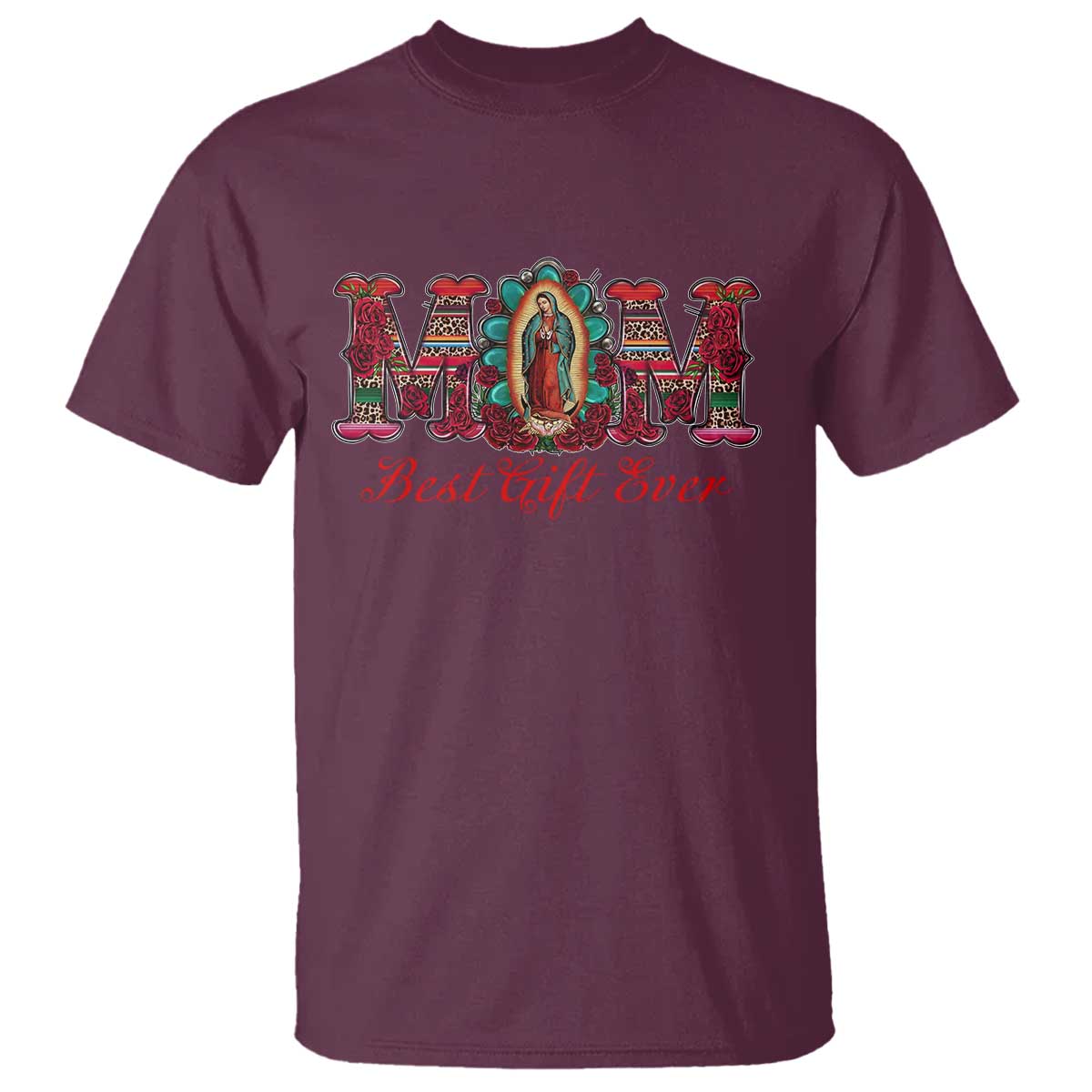Our Lady of Guadalupe T Shirt Virgin Mary Christian TS14 Maroon Print Your Wear