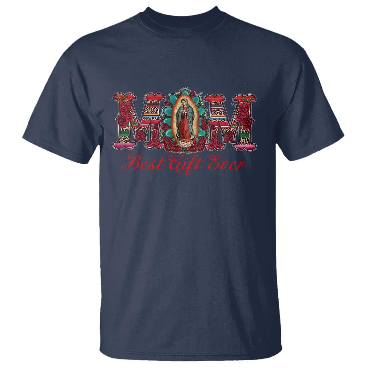 Our Lady of Guadalupe T Shirt Virgin Mary Christian TS14 Navy Print Your Wear