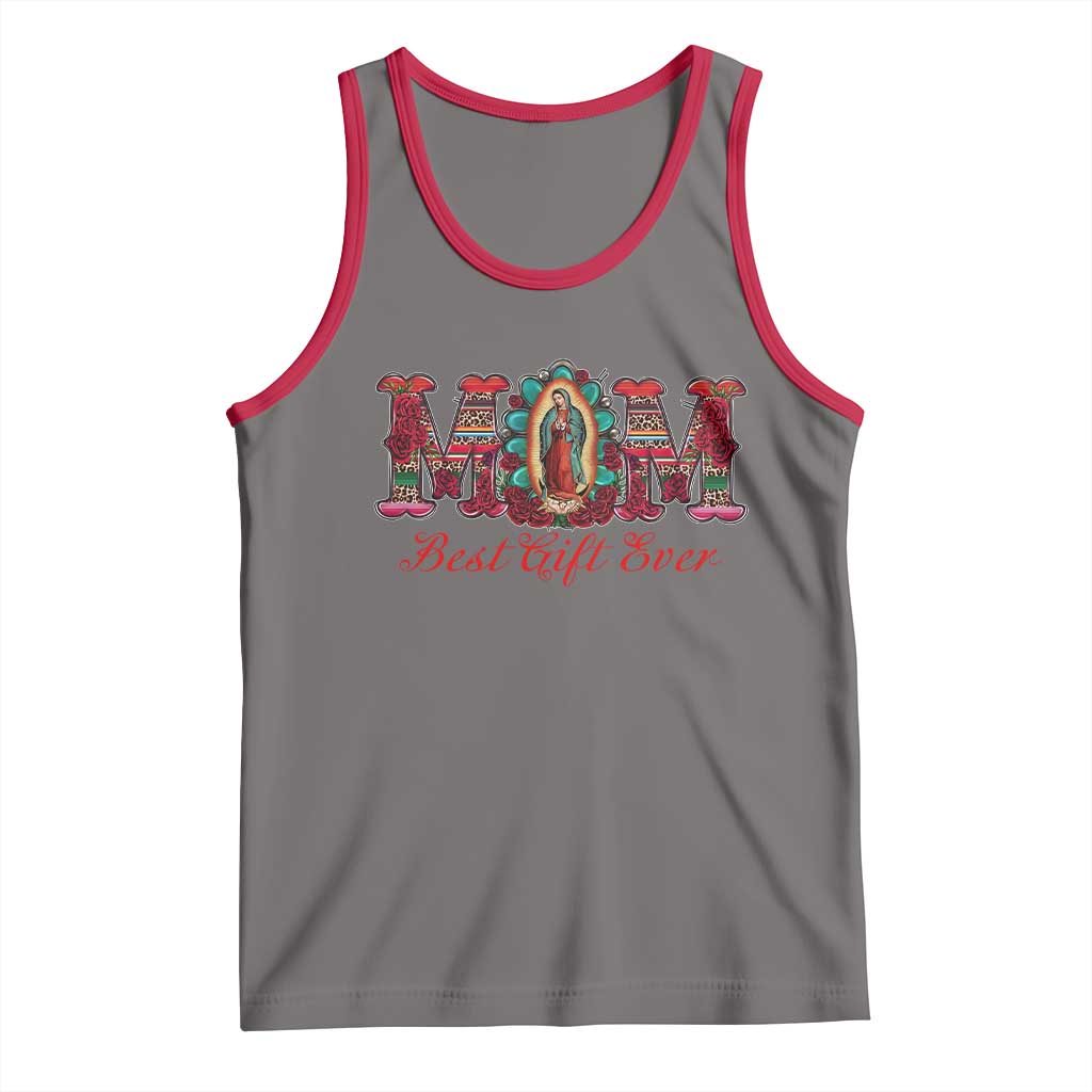 Our Lady of Guadalupe Tank Top Virgin Mary Christian TS14 Deep Heather Red Print Your Wear