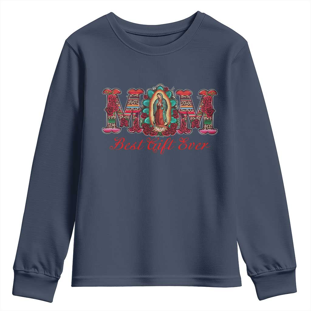 Our Lady of Guadalupe Youth Sweatshirt Virgin Mary Christian TS14 Navy Print Your Wear