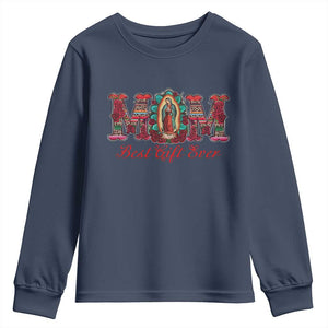 Our Lady of Guadalupe Youth Sweatshirt Virgin Mary Christian TS14 Navy Print Your Wear