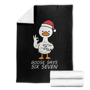 67 Six Seven Silly Goose Christmas Meme Throw Blanket TS14 Black Print Your Wear