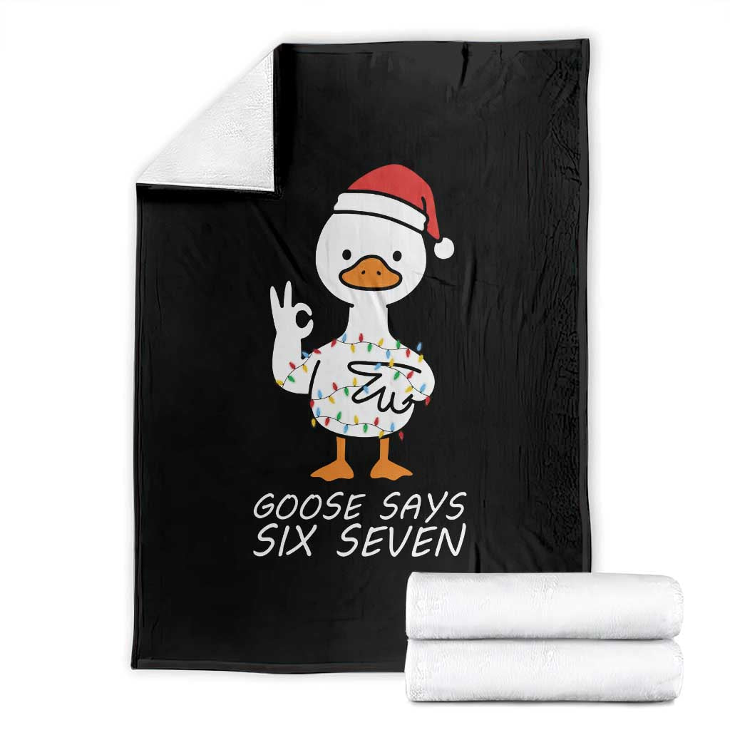 67 Six Seven Silly Goose Christmas Meme Throw Blanket TS14 Black Print Your Wear