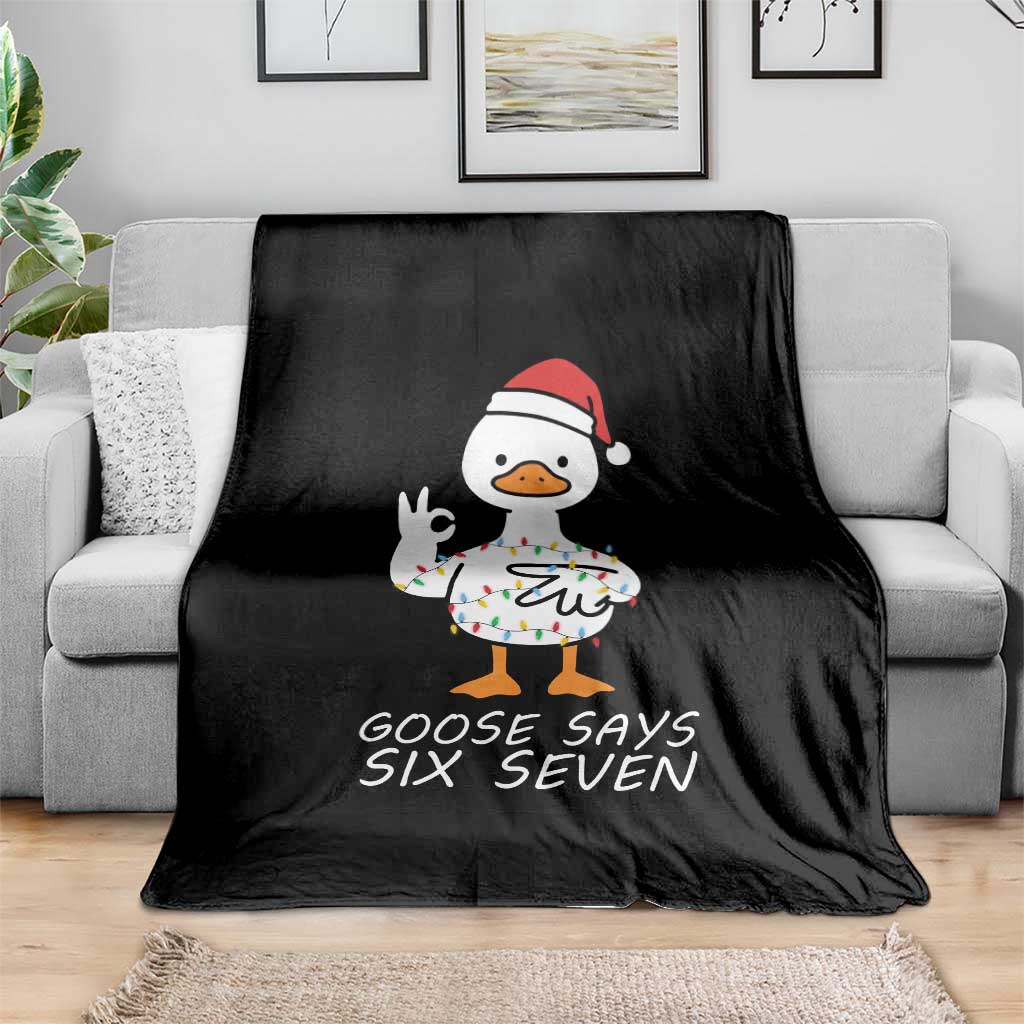 67 Six Seven Silly Goose Christmas Meme Throw Blanket TS14 Print Your Wear