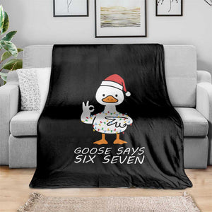 67 Six Seven Silly Goose Christmas Meme Throw Blanket TS14 Print Your Wear