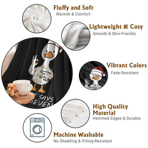 67 Six Seven Silly Goose Christmas Meme Throw Blanket TS14 Print Your Wear