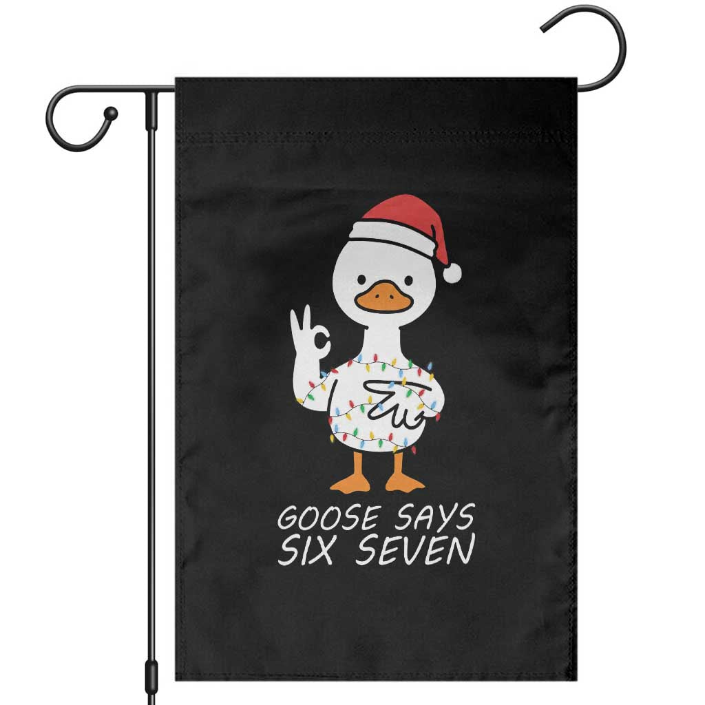67 Six Seven Silly Goose Christmas Meme Garden Flag TS14 Black Print Your Wear