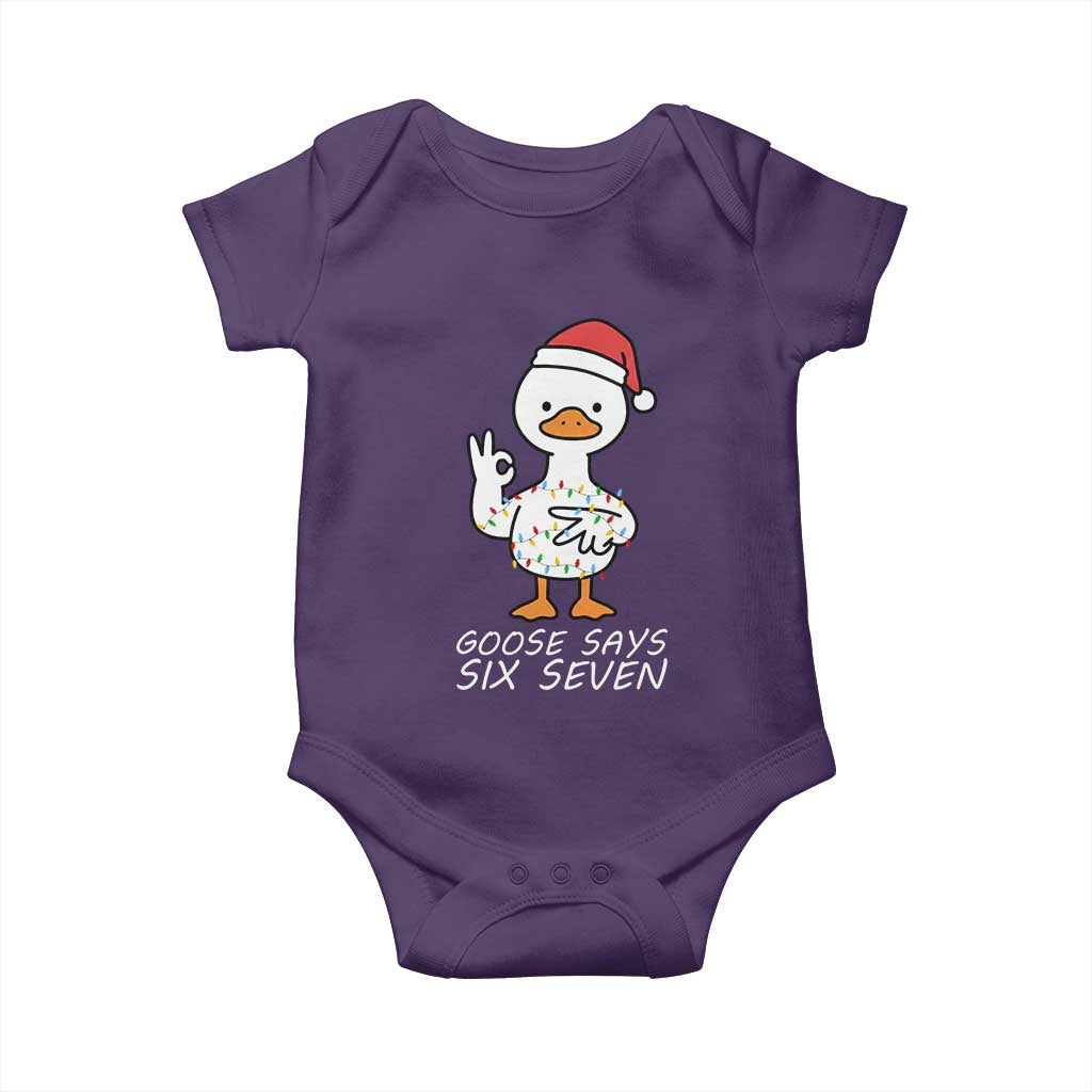 67 Six Seven Silly Goose Christmas Meme Baby Onesie TS14 Purple Print Your Wear