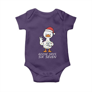 67 Six Seven Silly Goose Christmas Meme Baby Onesie TS14 Purple Print Your Wear