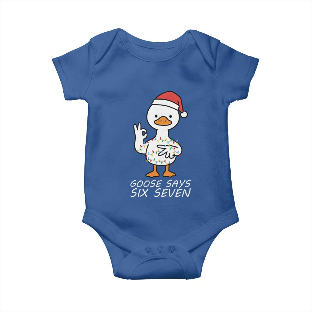 67 Six Seven Silly Goose Christmas Meme Baby Onesie TS14 Royal Blue Print Your Wear