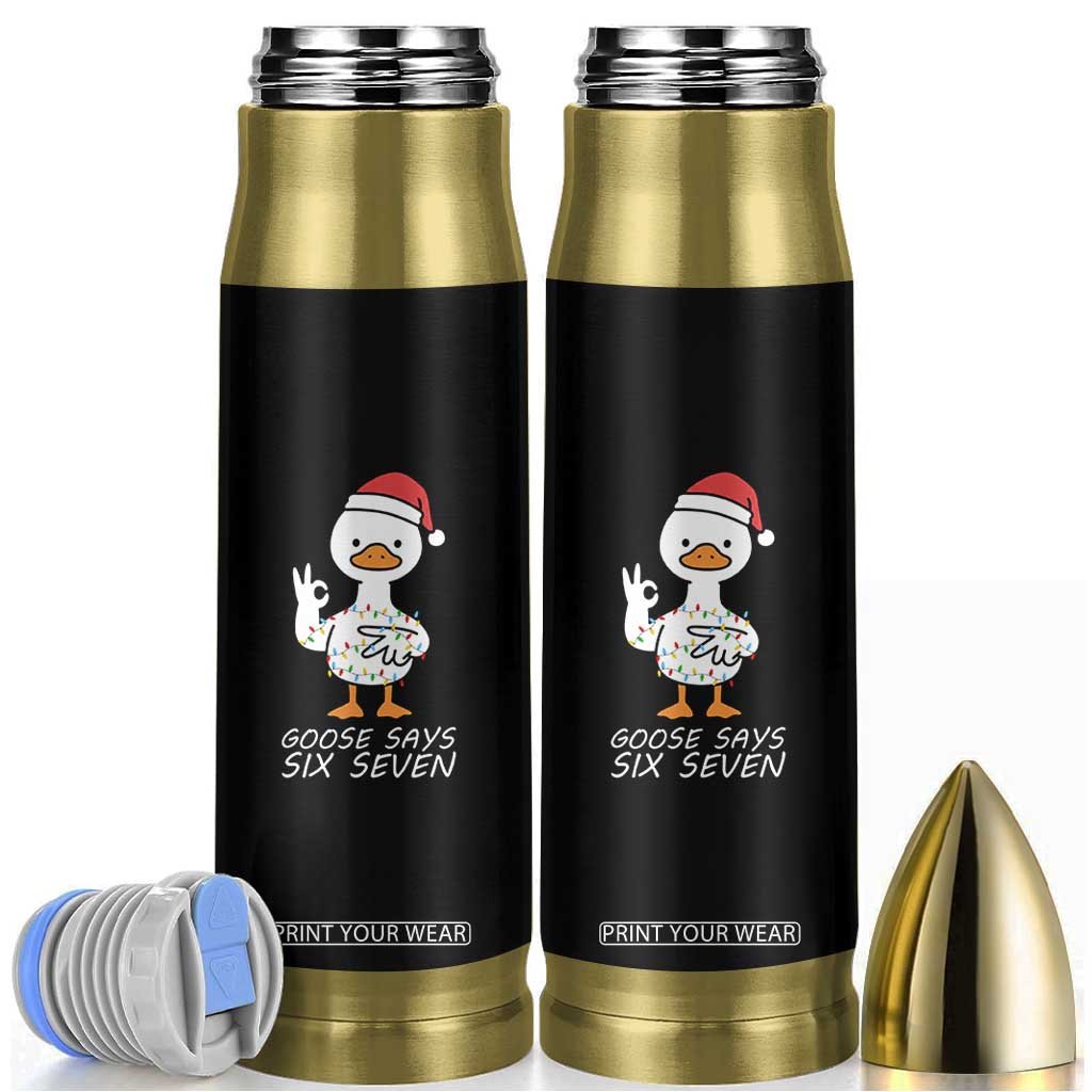 67 Six Seven Silly Goose Christmas Meme Bullet Tumbler TS14 Black Print Your Wear