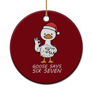67 Six Seven Silly Goose Christmas Meme Ceramic Ornament TS14 1pc Red Print Your Wear
