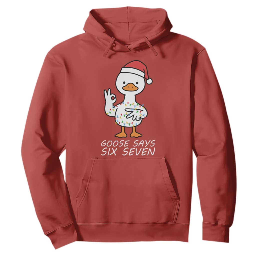 67 Six Seven Silly Goose Christmas Meme Hoodie TS14 Red Print Your Wear