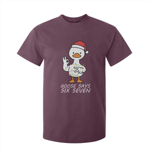 67 Six Seven Silly Goose Christmas Meme T Shirt For Kid TS14 Maroon Print Your Wear
