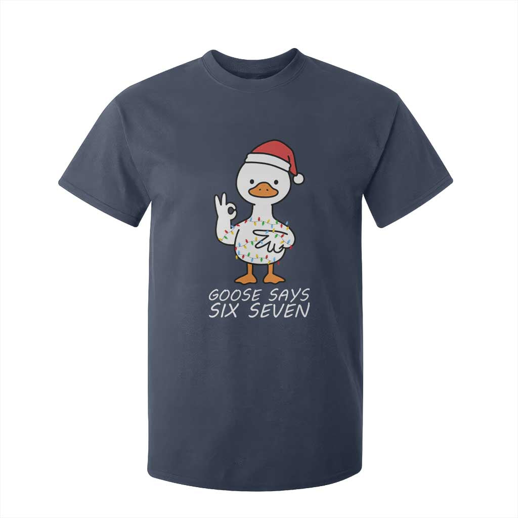 67 Six Seven Silly Goose Christmas Meme T Shirt For Kid TS14 Navy Print Your Wear