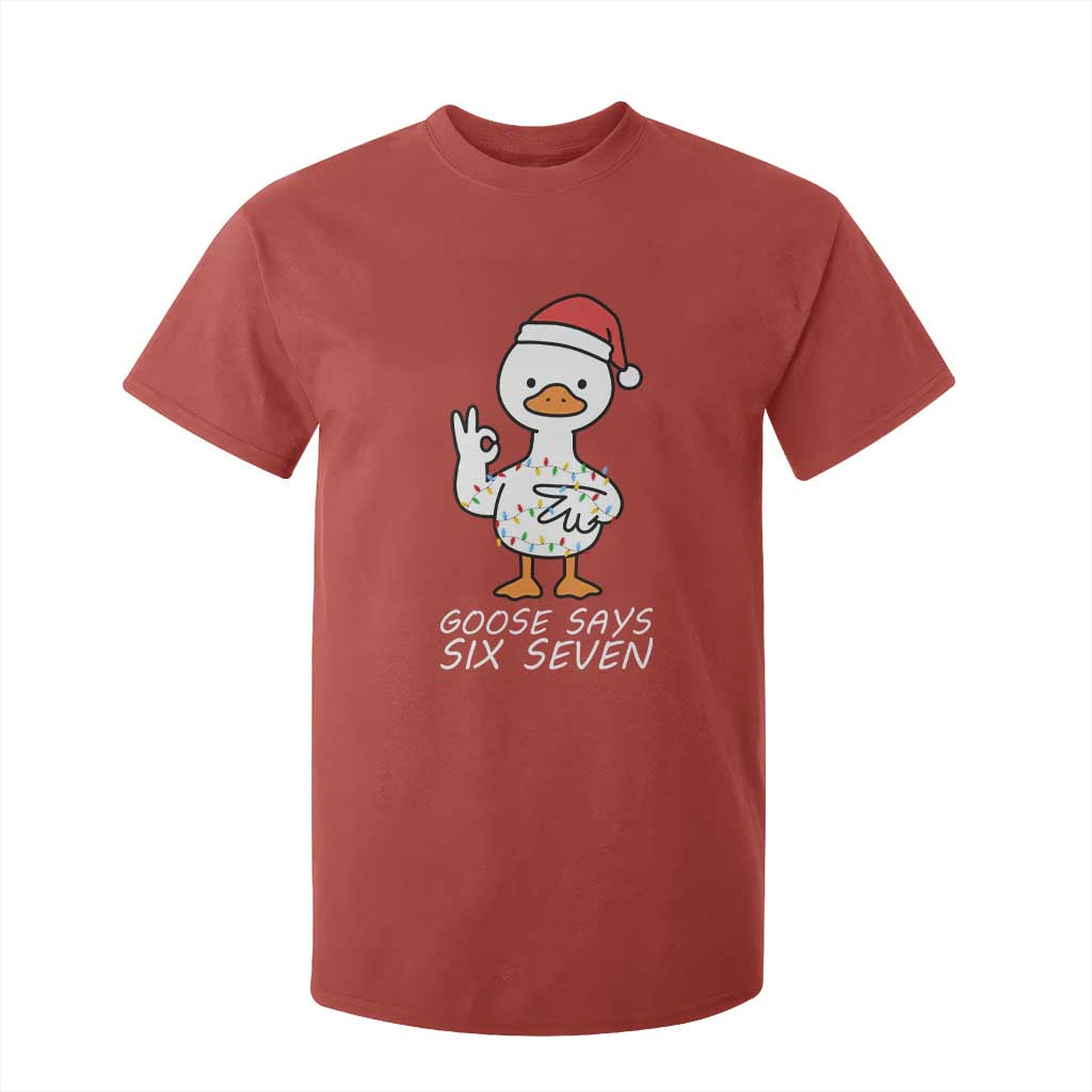 67 Six Seven Silly Goose Christmas Meme T Shirt For Kid TS14 Red Print Your Wear