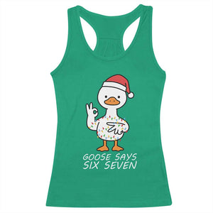 67 Six Seven Silly Goose Christmas Meme Racerback Tank Top TS14 Irish Green Print Your Wear
