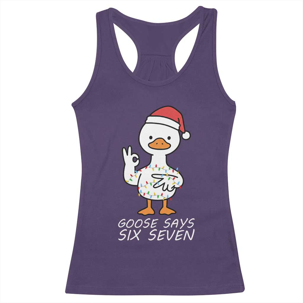 67 Six Seven Silly Goose Christmas Meme Racerback Tank Top TS14 Purple Print Your Wear