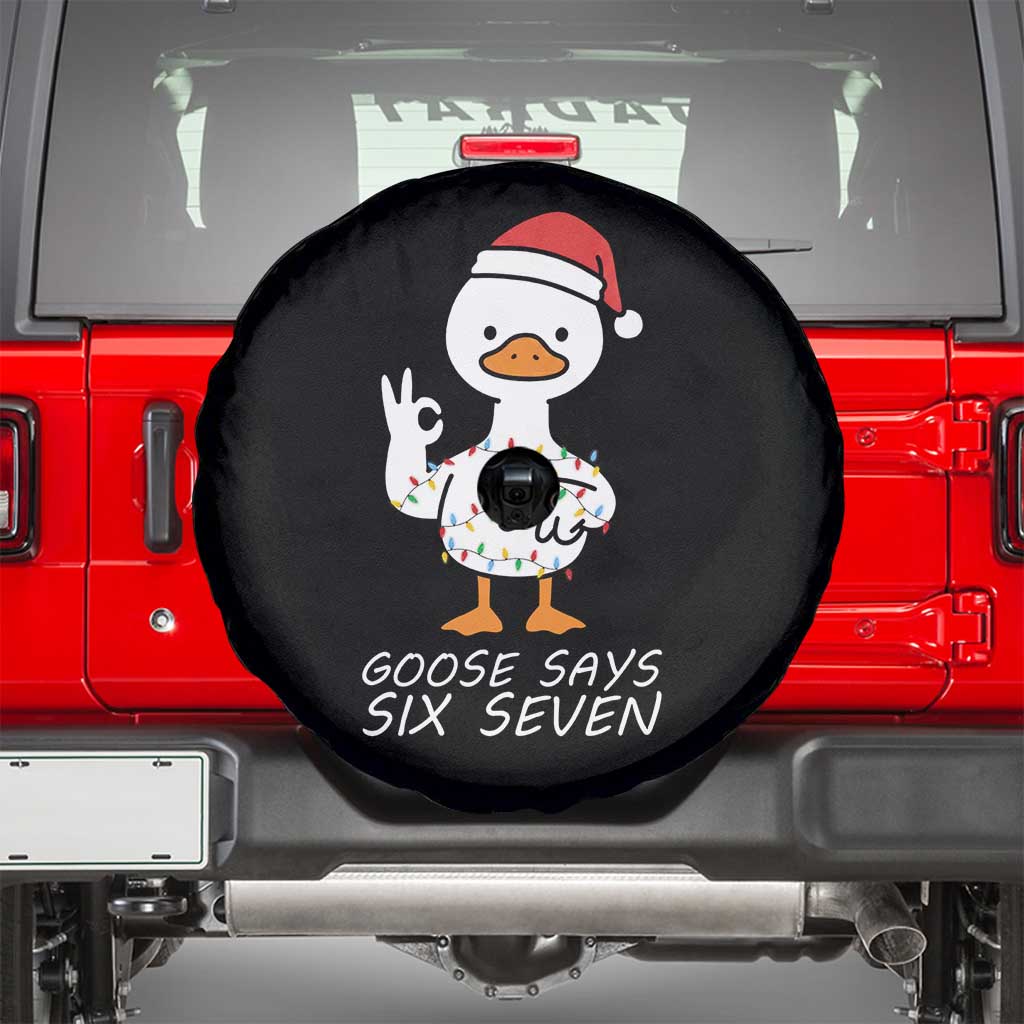 67 Six Seven Silly Goose Christmas Meme Spare Tire Cover TS14 Black Print Your Wear