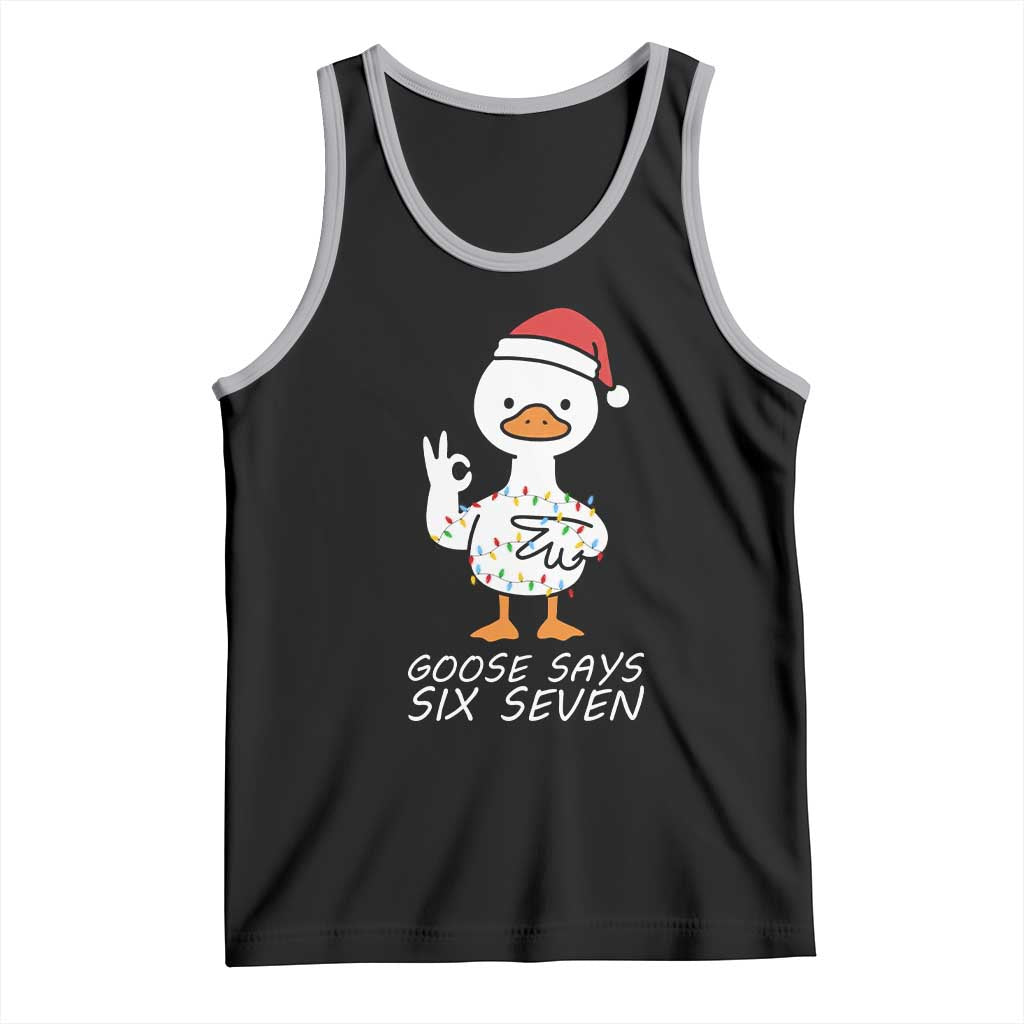 67 Six Seven Silly Goose Christmas Meme Tank Top TS14 Black Athletic Heather Print Your Wear