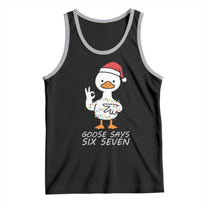 67 Six Seven Silly Goose Christmas Meme Tank Top TS14 Black Athletic Heather Print Your Wear