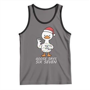 67 Six Seven Silly Goose Christmas Meme Tank Top TS14 Deep Heather Black Print Your Wear