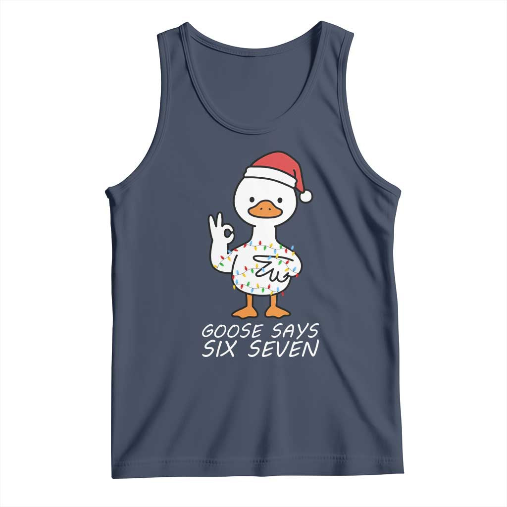 67 Six Seven Silly Goose Christmas Meme Tank Top TS14 Navy Print Your Wear