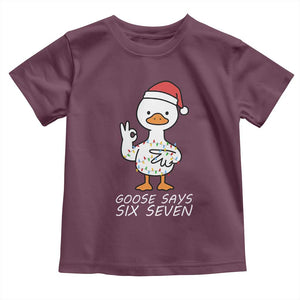 67 Six Seven Silly Goose Christmas Meme Toddler T Shirt TS14 Maroon Print Your Wear