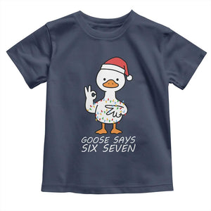 67 Six Seven Silly Goose Christmas Meme Toddler T Shirt TS14 Navy Print Your Wear